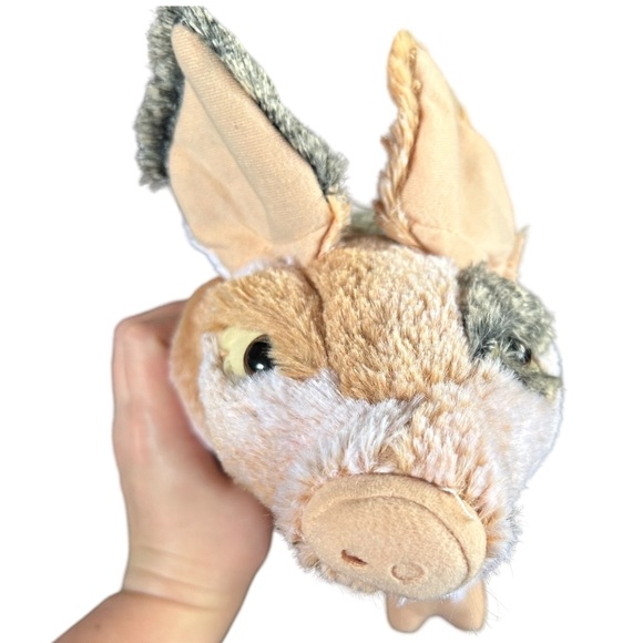 Folkmanis Grunting Pig Hand Puppet Stuffed Animal Farm Piglet Plushie Kid’s Toy - Picture 4 of 15